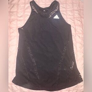 adidas Black Laser-Cut Women's Tank Top